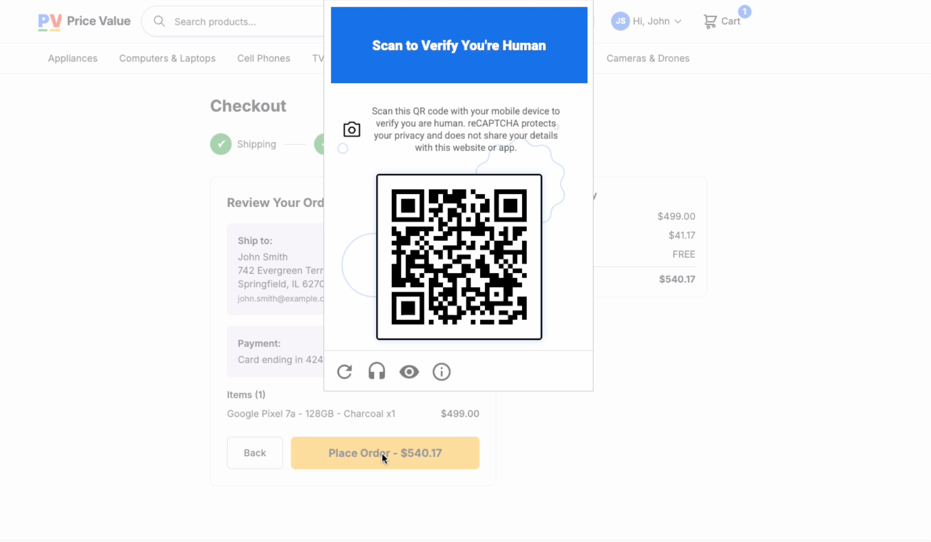 Google QR code example